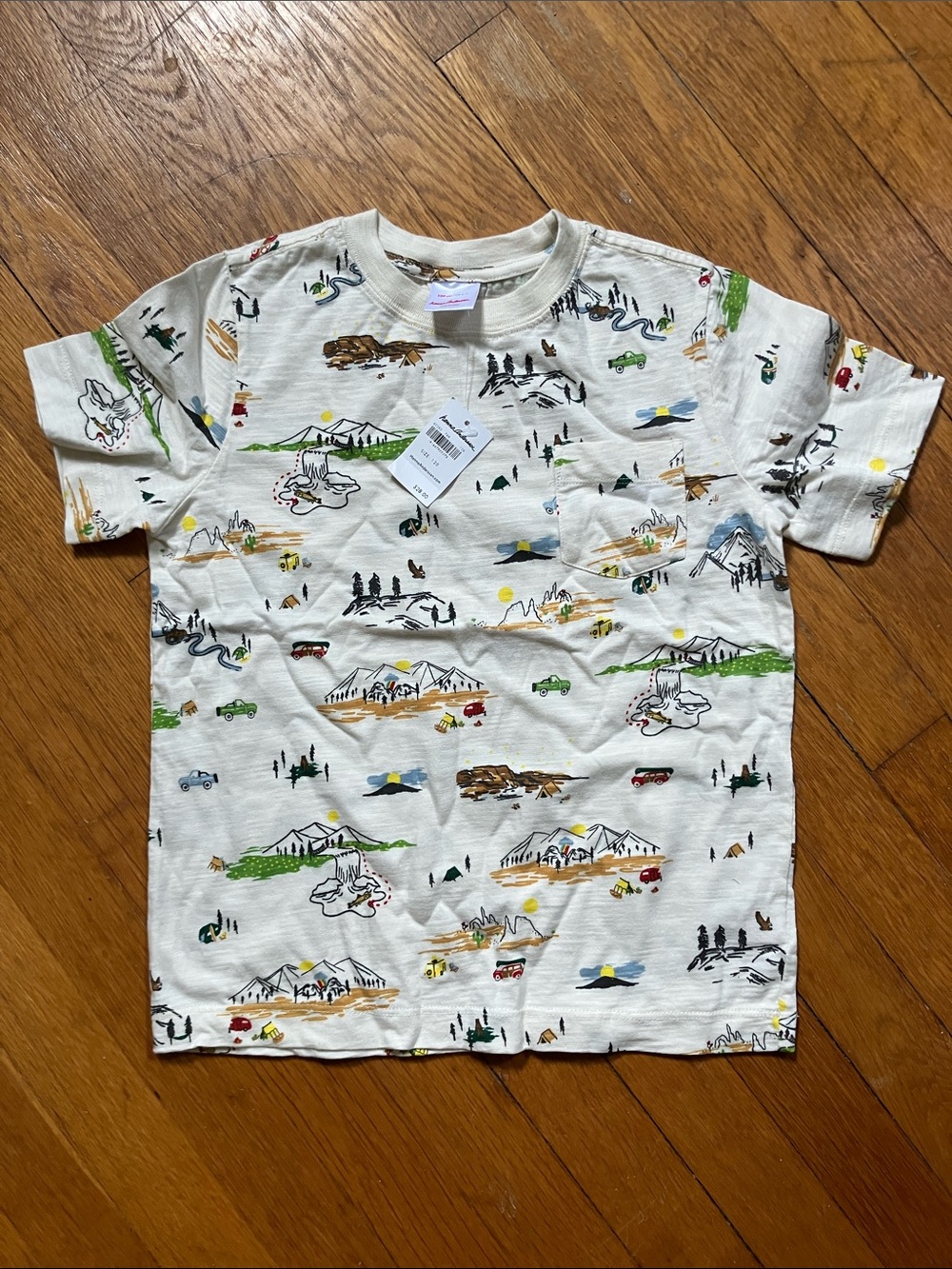 NWT Hanna Andersson S/S Camping/ Outdoors Graphic Cotton Tee